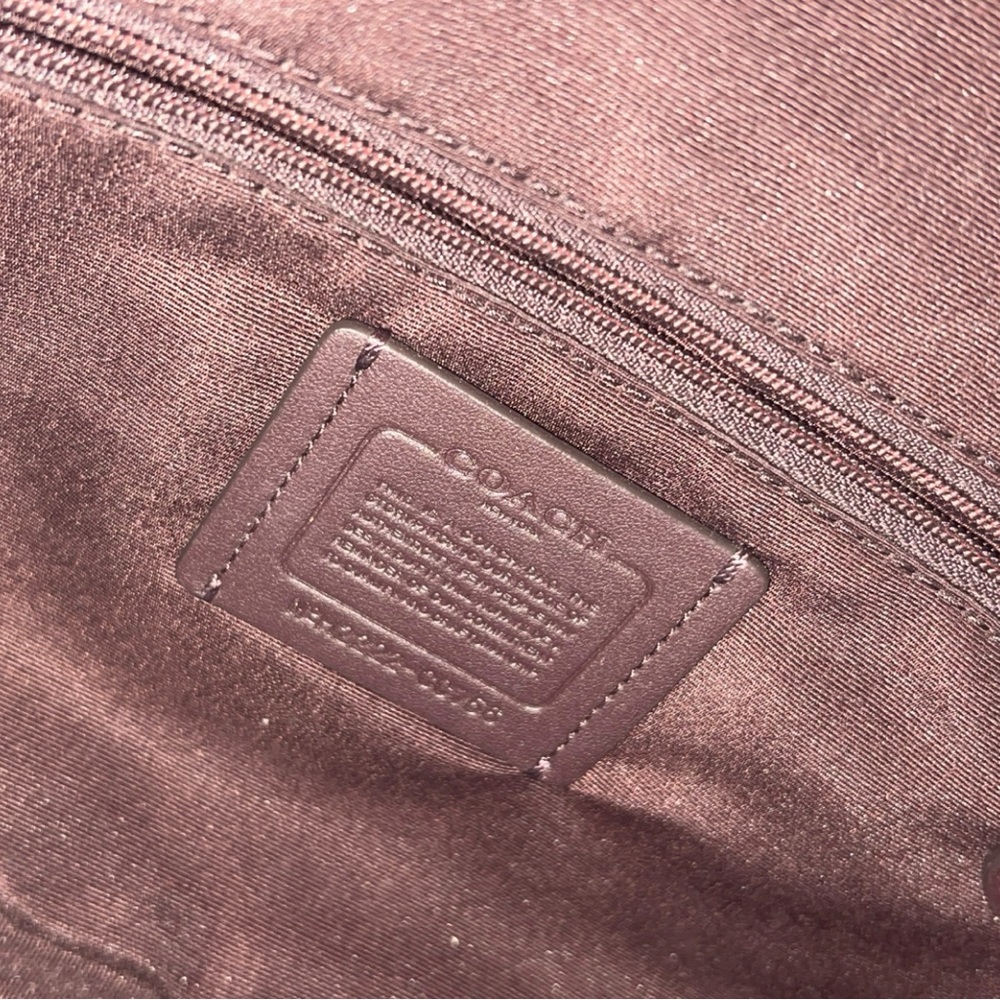 Coach Jules Burgundy Snake Print Leather Hobo Bag - Picture 11 of 14
